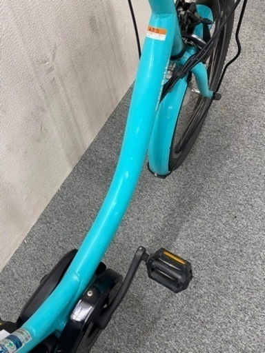 綺麗なブルー色　子供乗せ　電動自転車　ヤマハパスバビー　入園準備に