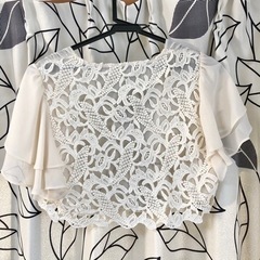 ボレロ ショール ケープ レース シフォンの画像