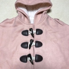 【新品、未使用】ポンチョ ダッフルコート 女の子 ピンクの画像