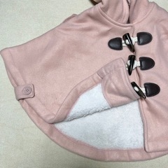 【新品、未使用】ポンチョ ダッフルコート 女の子 ピンクの画像