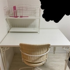 【あげます】IKEA 勉強机 椅子 白