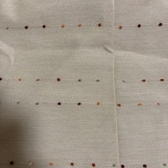 三つ山2倍ひだドット柄ドレープカーテン レース付きの画像