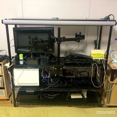 【あげます】スチールラック★立川ブラインド付き（ブラック：１２０...
