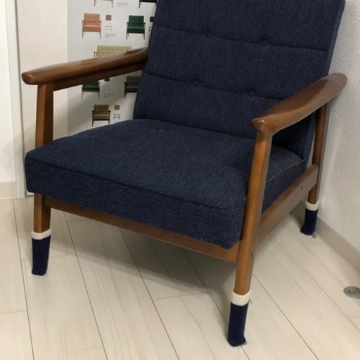 カリモク60 Kチェア 1シーター タープブルー