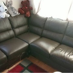 本革カウチソファ　ニトリ　ウォール3の画像