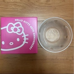ハローキティガラス製ボウル皿☆ローソン