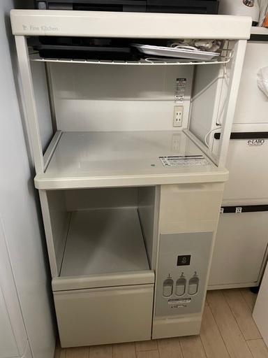 【値下げ】レンジ台 米びつ付き