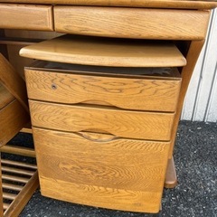 美品】濱本工芸 学習机 デスクセット チェア ワゴン 宮内庁御用達 真子