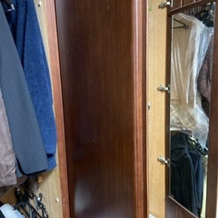 家具タンス茶中古傷あり大容量無料の画像