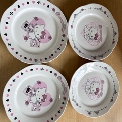 チャーミーキティ　ケーキ皿　4枚セット