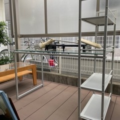 パソコンデスク　ガラス天板