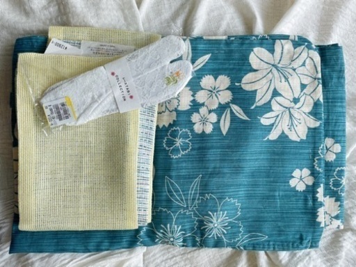 【新品未使用】きものやまと　浴衣、帯、足袋3点セット