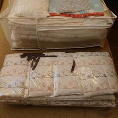 オーガニック　ベビー布団10点セット&ベッドガードの画像