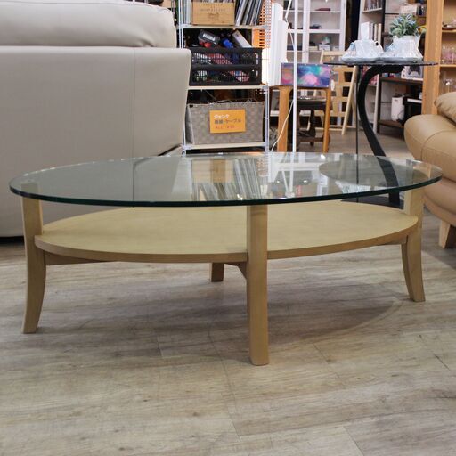 Francfranc / フランフラン オーガガラスコーヒーテーブル