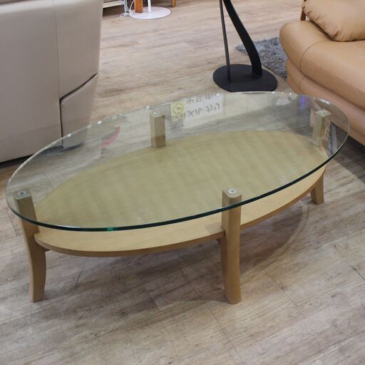 Francfranc / フランフラン　オーガガラスコーヒーテーブル