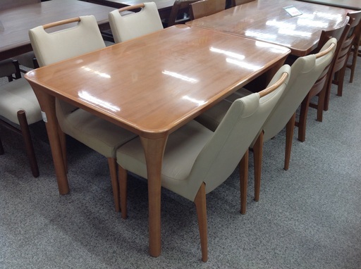 カリモク 木製 ナチュラル ダイニング5点セット【9650023】