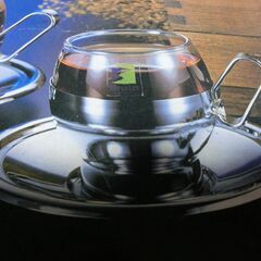 🔷お話し中、DEMITASSE-5、ステンとガラスの組み合わせ、5点、綺麗、未使用箱入り、👉お手数おかけしたします、お問い合わせ前にプロフィールをお読み下さい。の画像