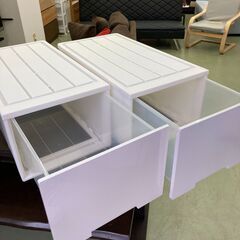 【リサイクルショップ　ピカソ　小松原】収納ケース　衣装ケース　ホワイト★0552★の画像
