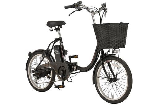 [新品未使用]Voldy.collection 折りたたみ電動アシスト自転車 小径車 20インチ シマノ外装6段変速 カゴ LEDライト FDB-202EA-2