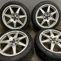 【HANKOOK Laufenn S FIT EQ 215/45ZR17】夏タイヤ【Tecno Magnesio 17インチ 7J5HPCD100約+39】2017年製 プリウス レガシィ等　(TF690)クレジットカード QRコード決済可能