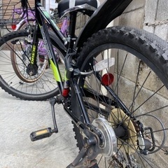商談中です【子供用】dride 自転車　24インチ　黒✖️黄緑の画像