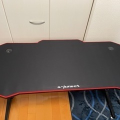 U-POWER ゲーミングデスク LED 幅140cm×奥行65...