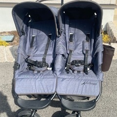 傷、汚れ有り　双子用ベビーカー　エアバギー  ココダブル　テクス...