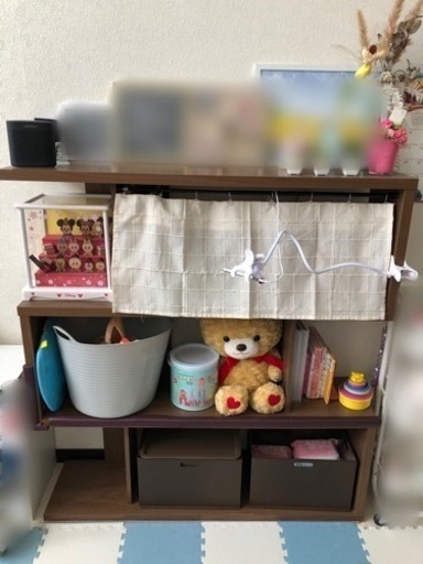 【お話し合い中】3段シェルフ ラック 棚 ブラウン