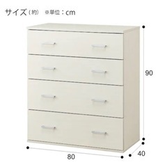 ニトリ　チェスト白　グレーボックスセット　お取り引き中です。