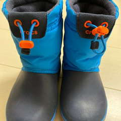 値下げ　クロックス　子どもスノーブーツ　17.5センチ