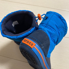 値下げ　クロックス　子どもスノーブーツ　17.5センチの画像