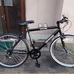 GRAPHIS[グラフィス]26吋 シティークロスバイク 6speed/ブラック