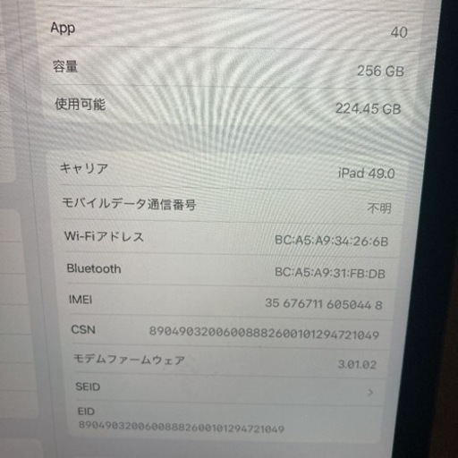 iPad Air4 (第4世代) Wi-Fi+Cellular256GB