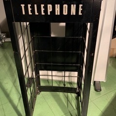 アンティーク家具 昭和レトロ家具 公衆電話 電話台 テレフォンラ...