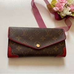 LOUIS VUITTON 長財布　二つ折り　モノグラム　レティーロ　サラ　赤