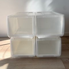 ニトリ N フラッテ 収納（衣類、おもちゃなど）4個蓋付き