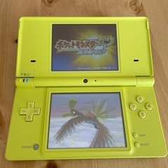 Nintendo DSi ライムグリーン+ポケットモンスター ハートゴールドの画像