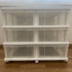 【美品】アイリスオーヤマ　押入れチェスト　ＯＣ－７４６　ホワイト／クリアの画像