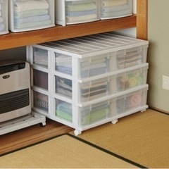 【美品】アイリスオーヤマ　押入れチェスト　ＯＣ－７４６　ホワイト／クリアの画像