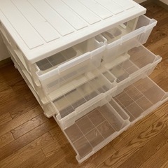 【美品】アイリスオーヤマ　押入れチェスト　ＯＣ－７４６　ホワイト／クリアの画像