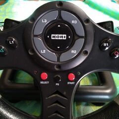 ★動作良好＆美品★ STEERING WHEEL3 PlayStation3専用ステリング型コントローラ HP3-130 HORIの画像