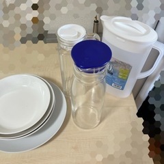 食器まとめ　水筒3点(内1点は新品)  プレート　水切り