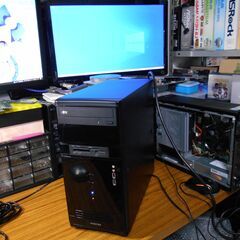デスクトップパソコン Windows 10 CPU i5-3450 メモリ8GB SSD80GB+HDD500GB HD6670 Office2016 21.5インチ モニター＆新品キーボード＆マウス付