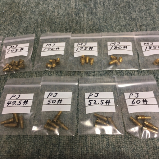 ソレックス44  ジェット(エアー、メイン、パイロット)ビジェタイプに。サニトラ、510ブル、KP、A12 A14 A15 4K L1