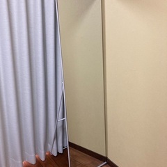 姿見　スタンドミラー ノンフレームミラー ホワイト 高さ150×...
