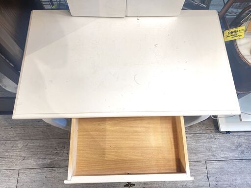猫脚ドレッサー スツール付き 鏡台 化粧台 ロココ調 クラシック エレガント 姫系 ホワイト 白★買取帝国 志木店