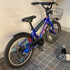 子供用自転車　補助輪付　18インチの画像