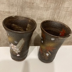 紅葉、桜のビアジョッキーの画像