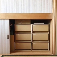 無印ダンボール収納引き出し