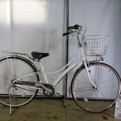B809　限定特価　整備済み★ブリヂストン　ロココ　ホワイト★ 中古自転車 【27インチ 】 前後タイヤ新品(*^▽^*)